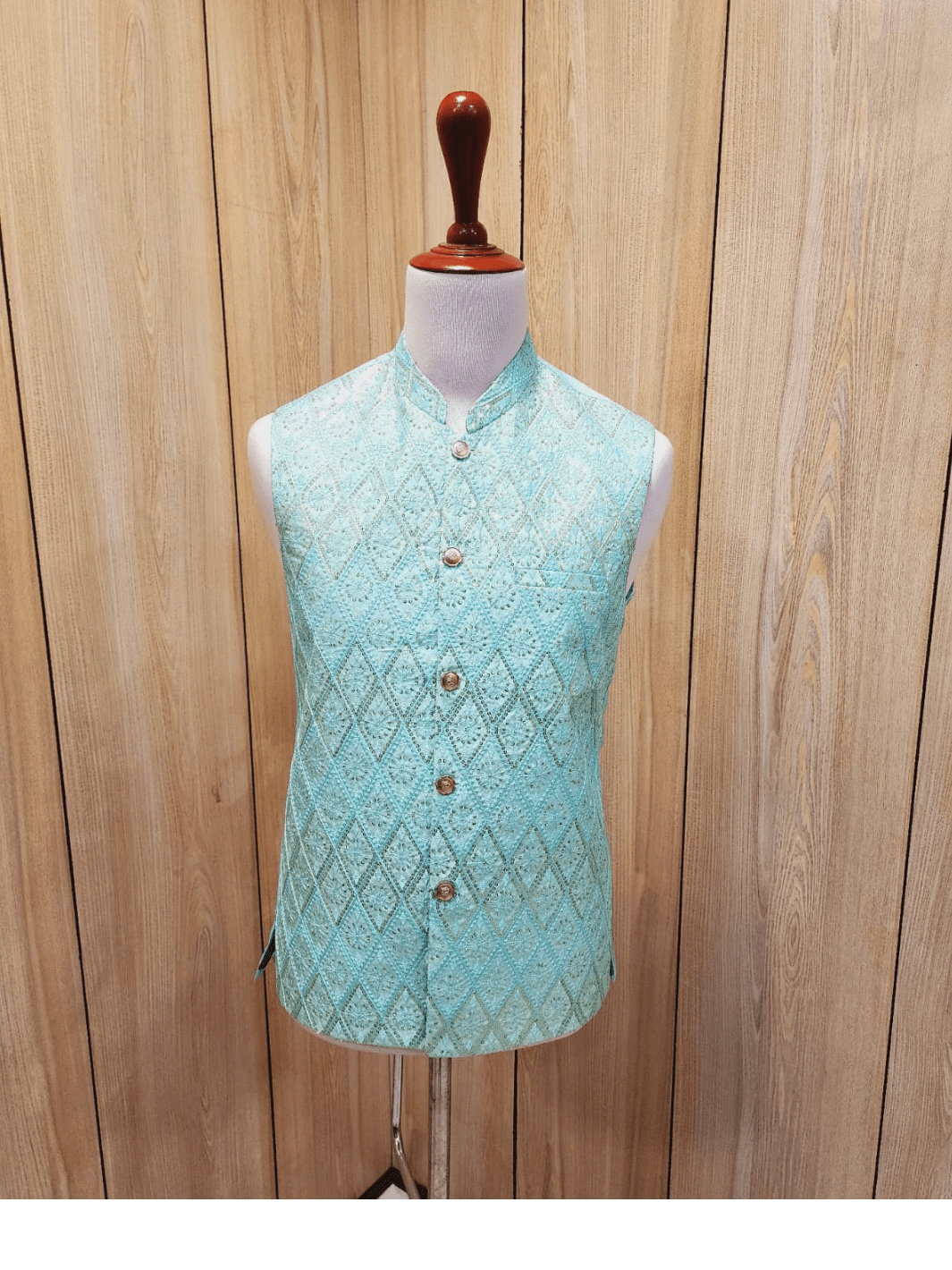 Mens 2025 teal waistcoat