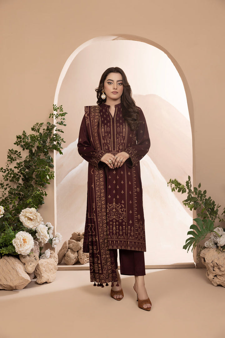 Lakhany 03 Piece Unstitched Printed Marina Suit - LG-AR-0026-B