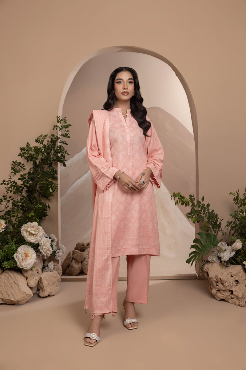 Lakhany 03 Piece Unstitched Printed Marina Suit - LG-MB-0031-A