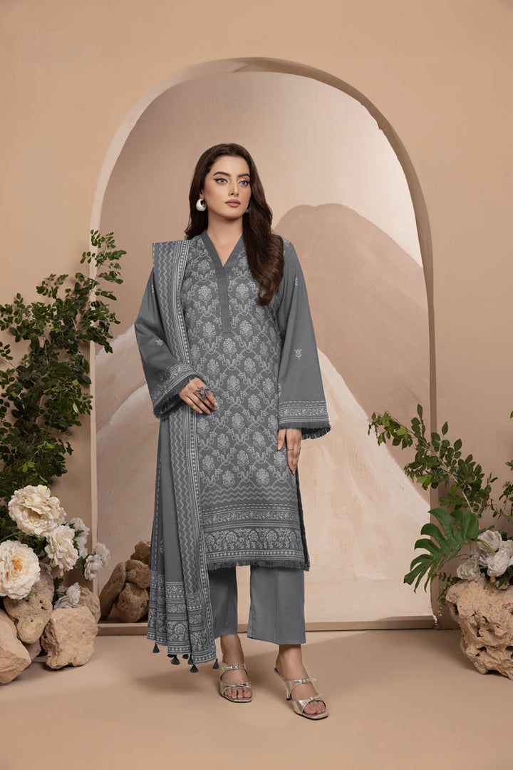 Lakhany 03 Piece Unstitched Printed Marina Suit - LG-MB-0031-C