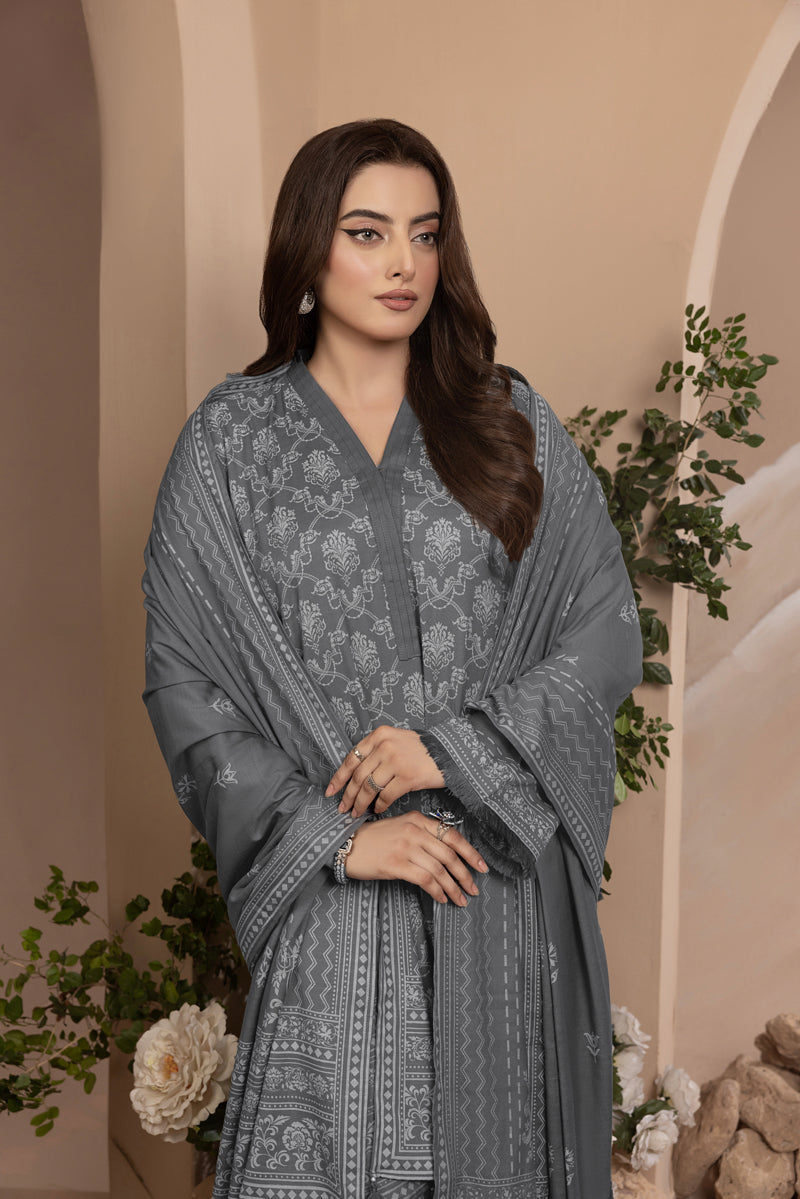 Lakhany 03 Piece Unstitched Printed Marina Suit - LG-MB-0031-C