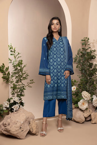 Lakhany 03 Piece Unstitched Printed Marina Suit - LG-MB-0031-B