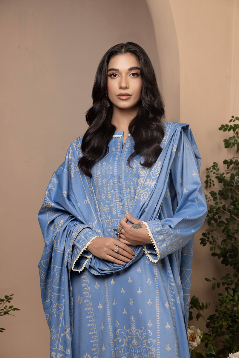 Lakhany 03 Piece Unstitched Printed Marina Suit - LG-AR-0026-A