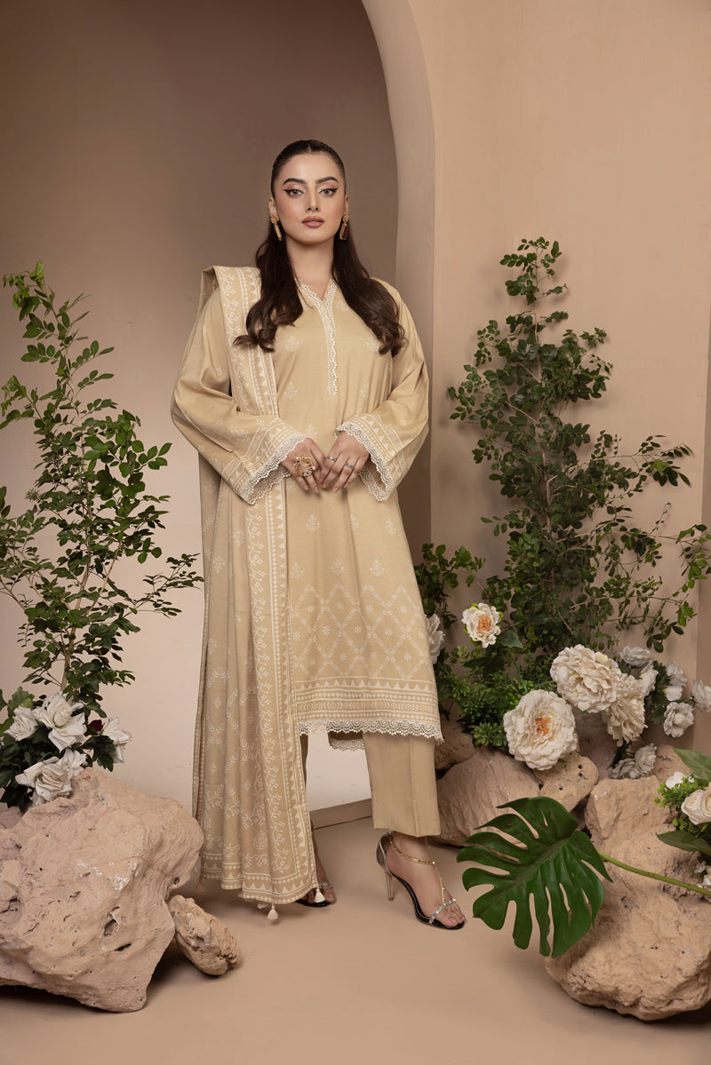 Lakhany 03 Piece Unstitched Printed Marina Suit - LG-AR-0038-A