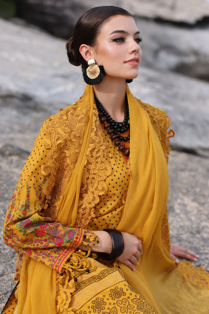 CHARIZMA - 3 PIECE READYMADE PRINTED LAWN SHIRT WITH EMBROIDERED CHIFFON DUPATTA PM4-12