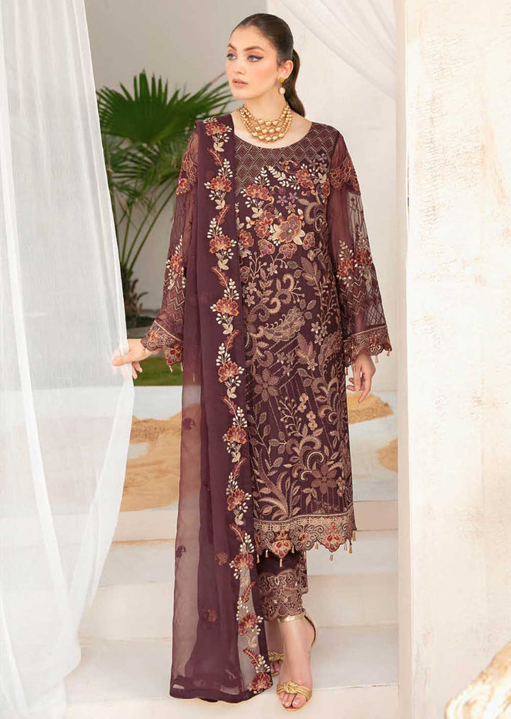 F-2211 - Stitched - Chiffon Collection by Ramsha Vol 22