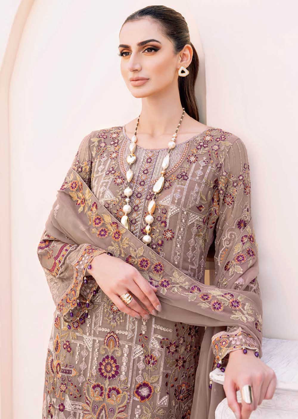 F-2311-R - Readymade - Ramsha Chiffon Collection 2023