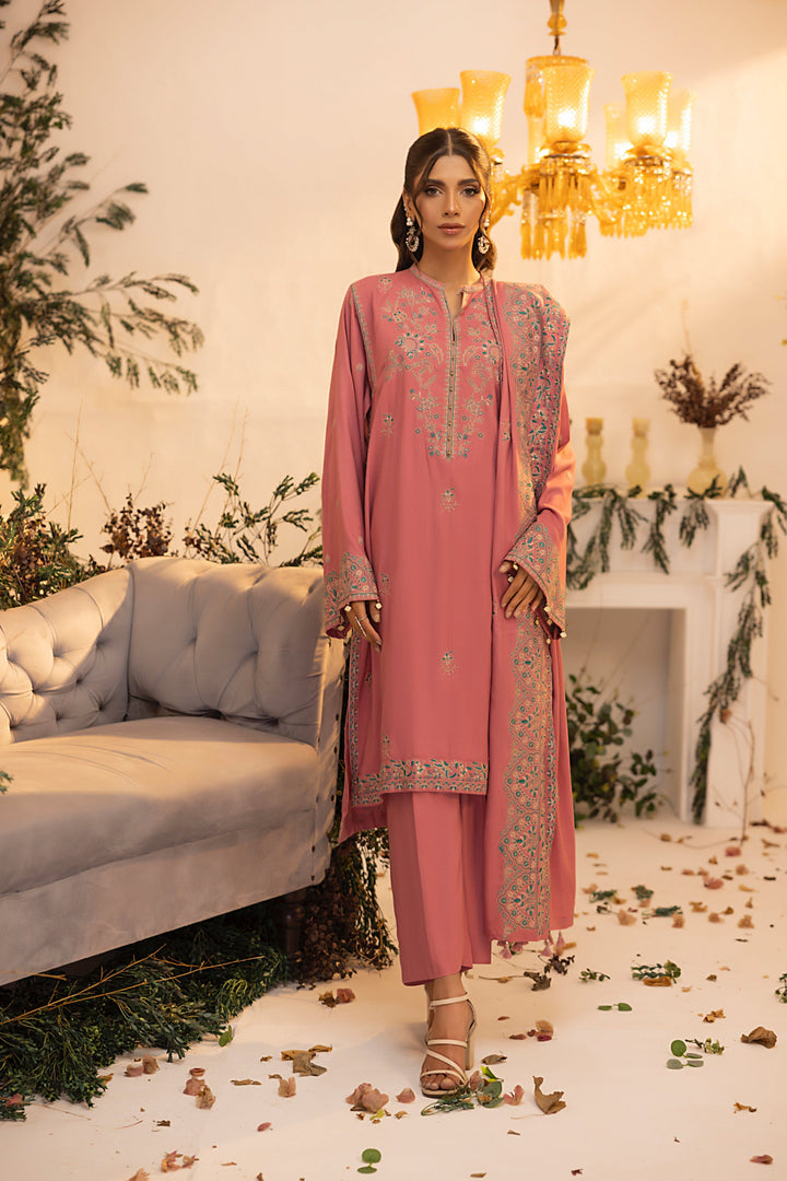 LAKHANY 03 Piece Unstitched Embroidered Cashmi wool LG-IZ-0277