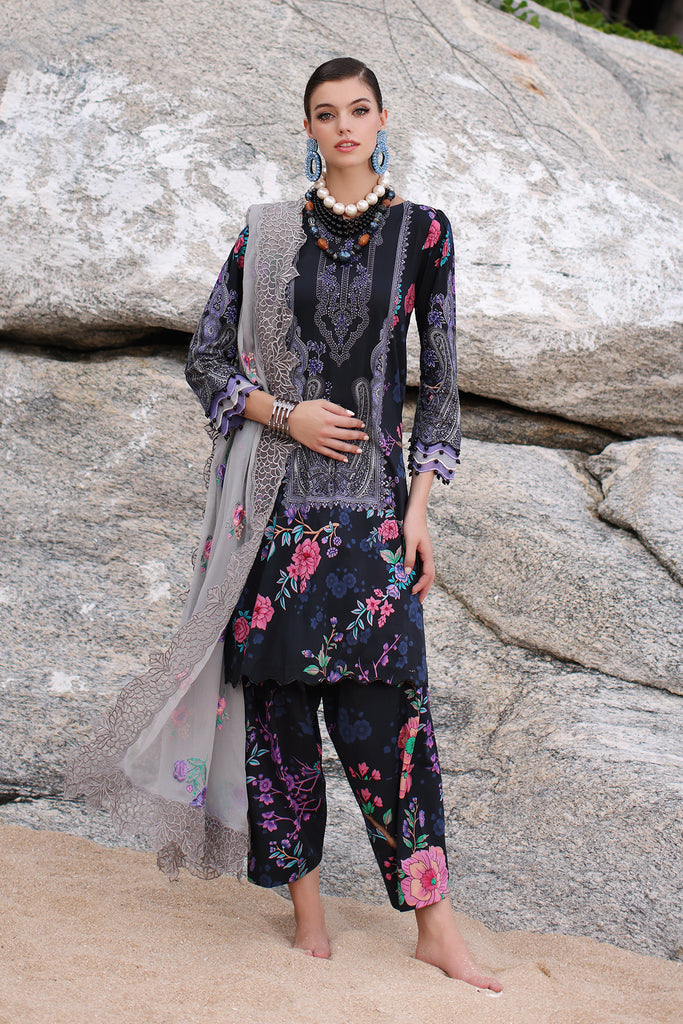 CHARIZMA - 3 PIECE READYMADE PRINTED LAWN SHIRT WITH EMBROIDERED CHIFFON DUPATTA PM4-13