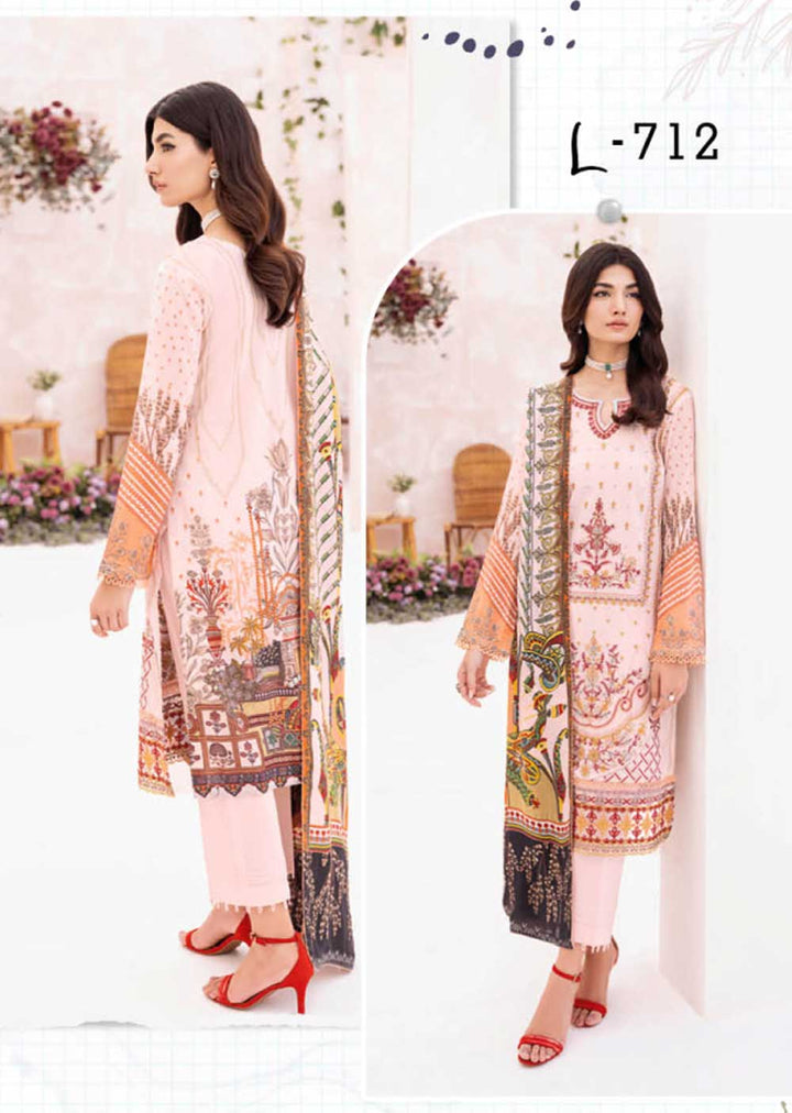 L-712-R - Readymade - Ramsha Mashaal Luxury Lawn Vol 07 2023