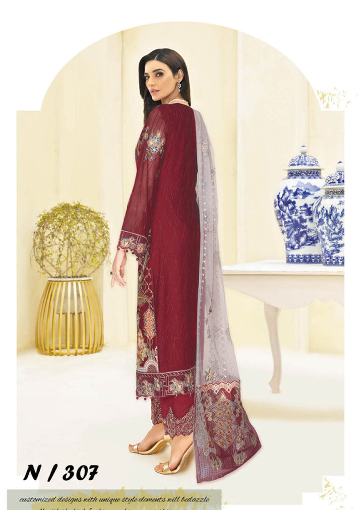 N-1307 - Nayab Weightless Chiffon Collection by Ramsha Vol 03 2023