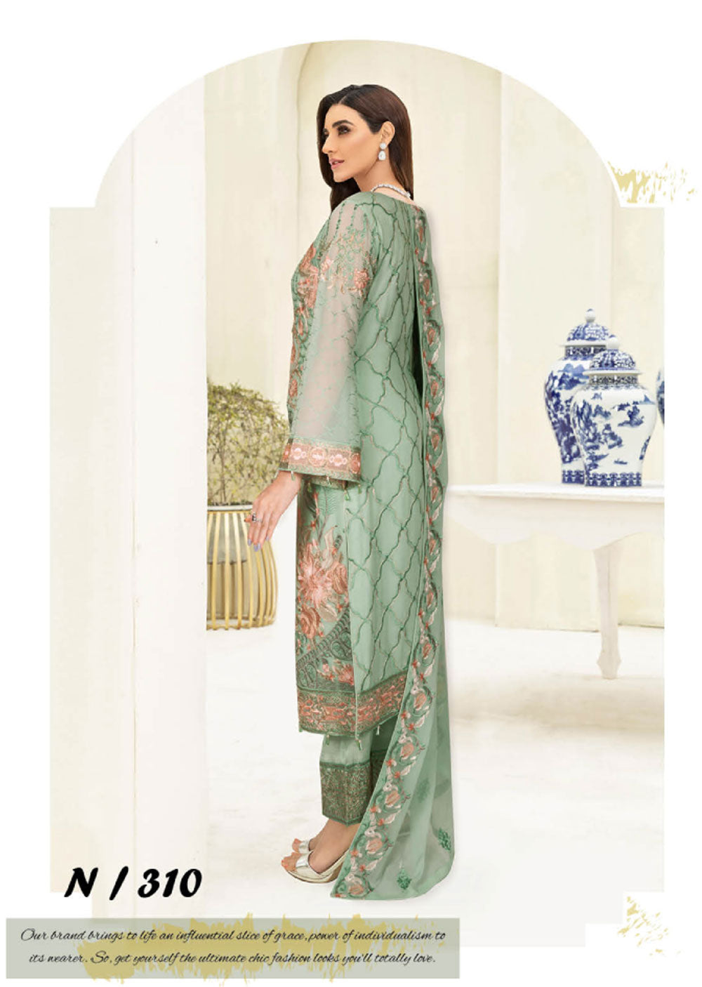 N-1310 - Nayab Weightless Chiffon Collection by Ramsha Vol 03 2023