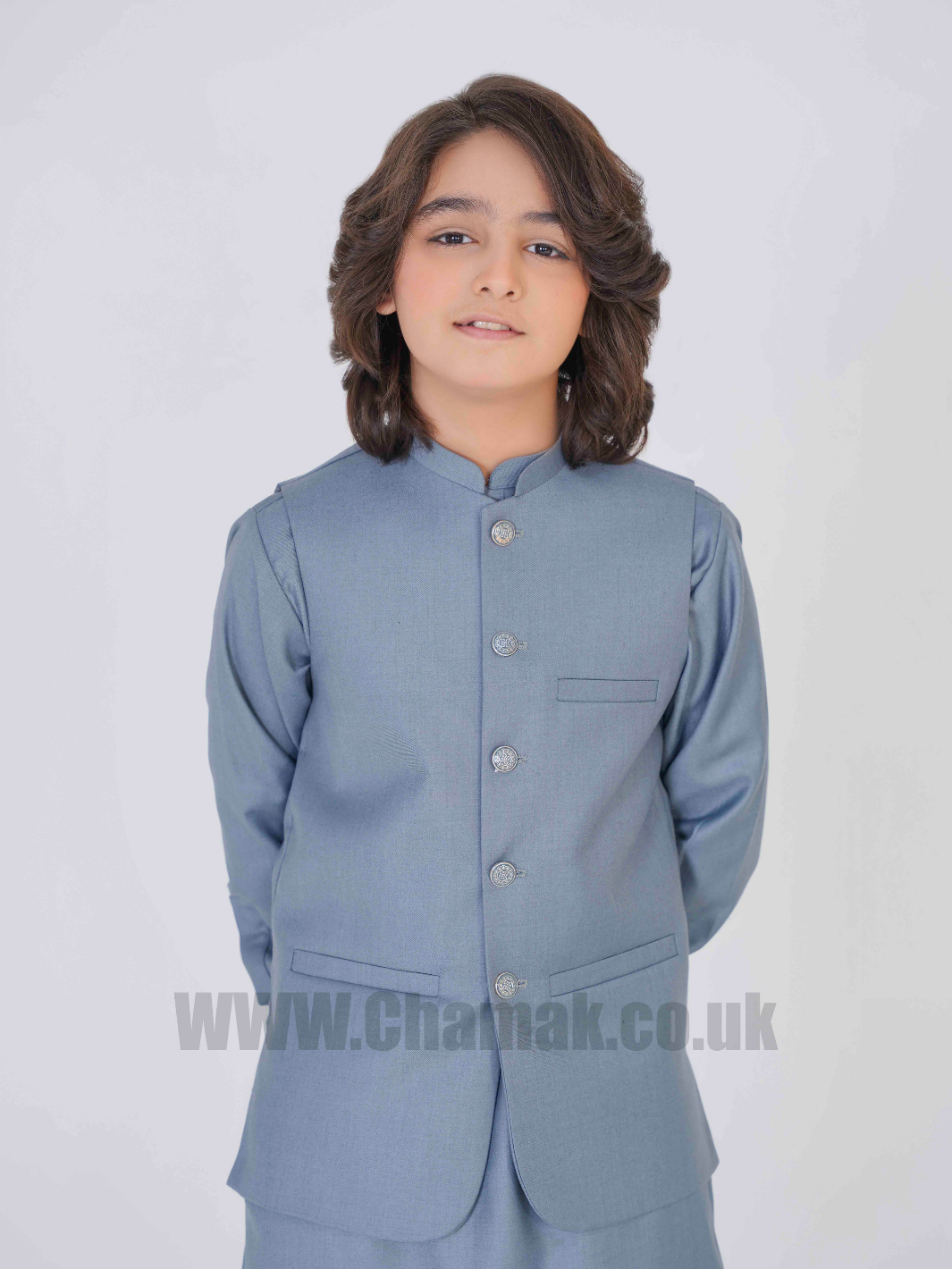 Men's & Boys WaistCoat & Kameez Shalwar Set MZ-205