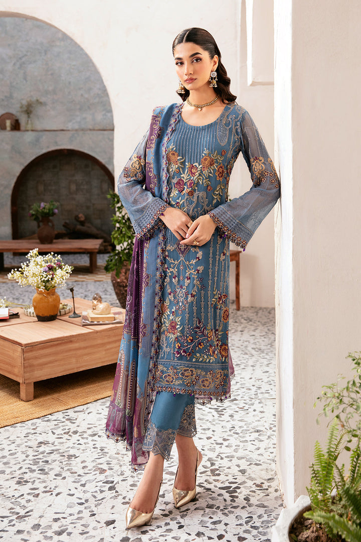 RAMSHA READY TO WEAR RANGOON CHIFFON COLLICTOIN D-1202