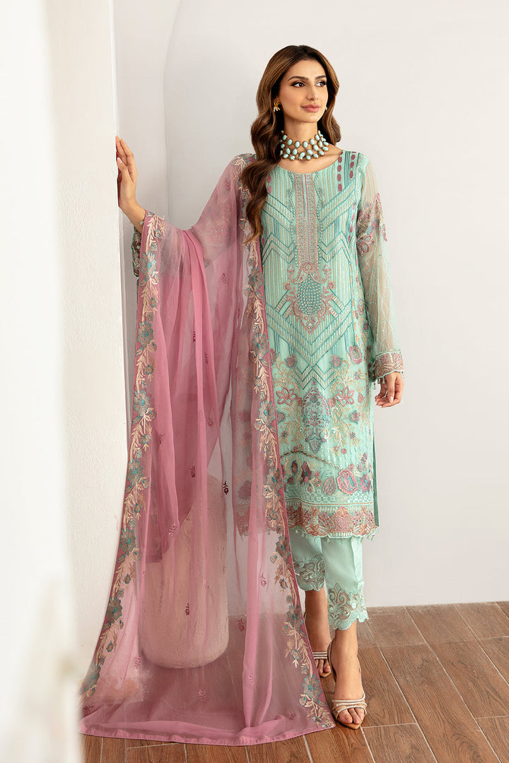 RAMSHA | RANGOON CHIFFON READYMADE D-1107