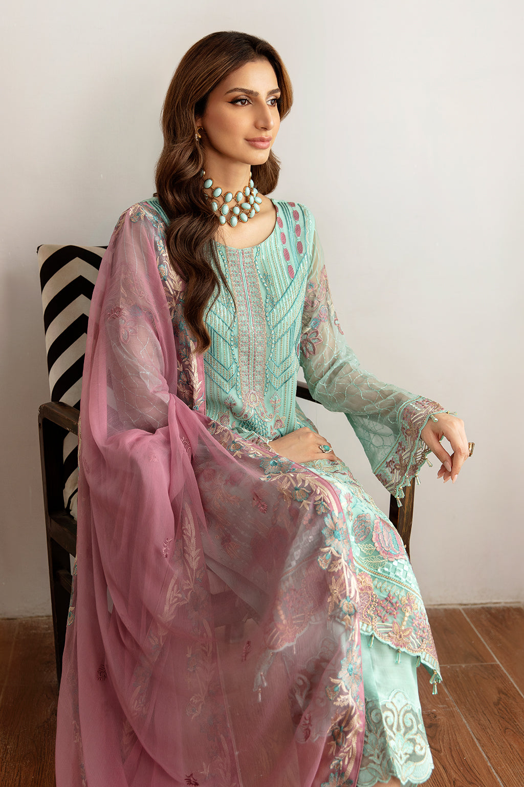 RAMSHA | RANGOON CHIFFON READYMADE D-1107