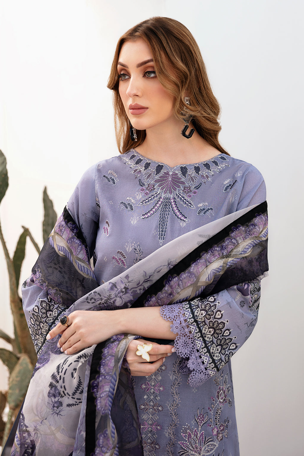 RAMSHA ‘GHAZAL’ | EMBROIDERED LAWN READYMADE | G-202