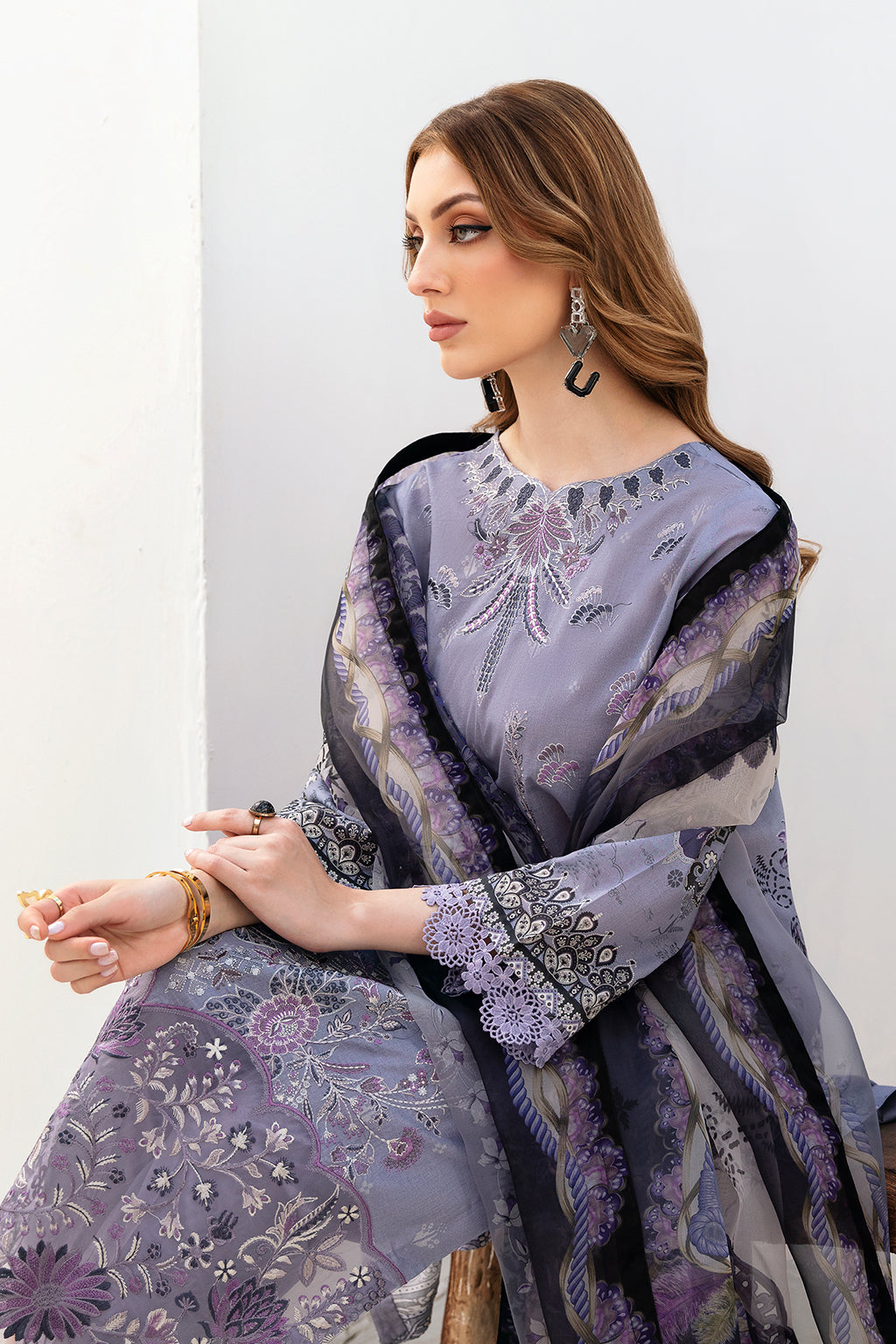 RAMSHA ‘GHAZAL’ | EMBROIDERED LAWN READYMADE | G-202