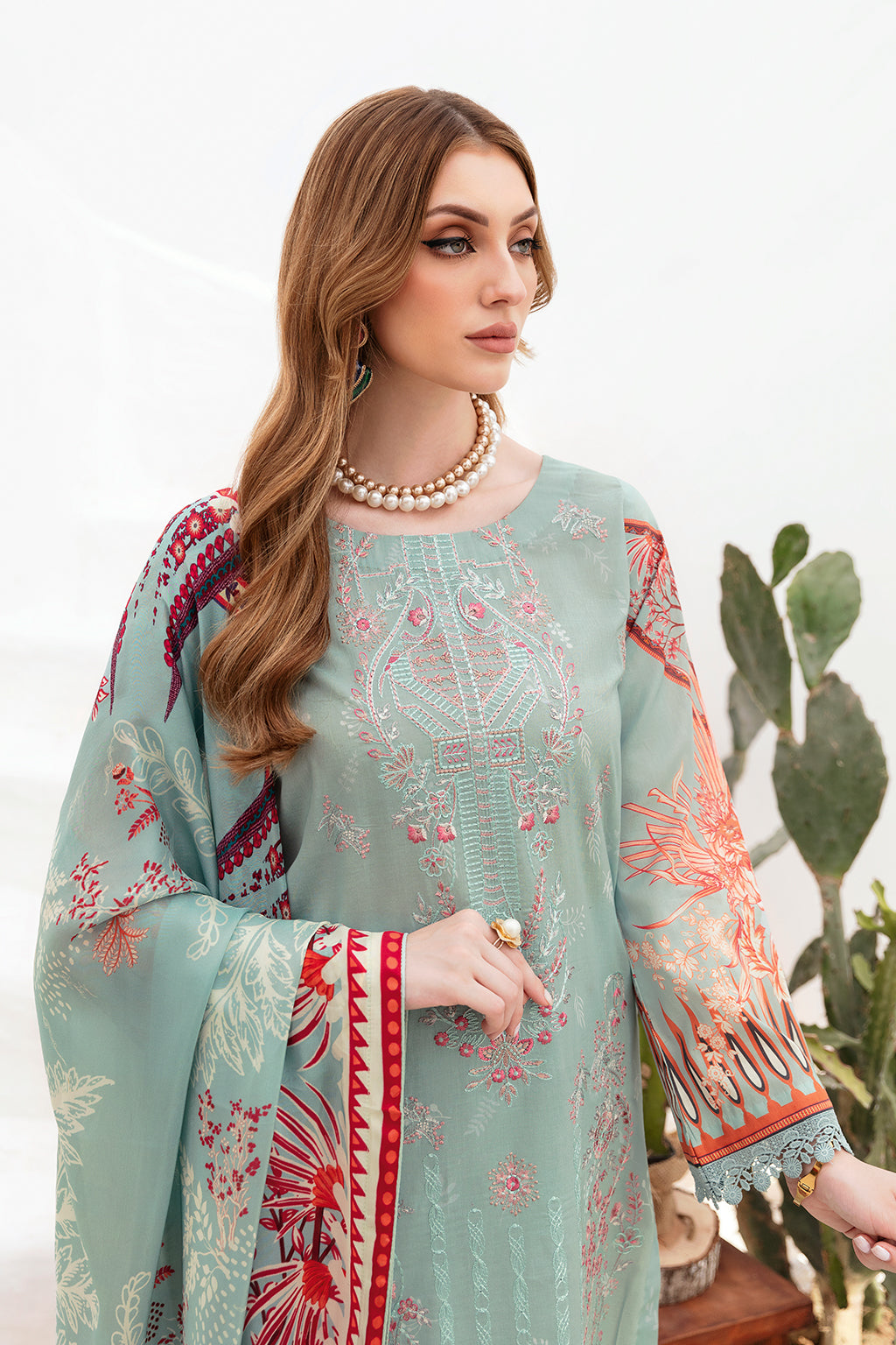 RAMSHA ‘GHAZAL’ | EMBROIDERED LAWN READYMADE | G-209