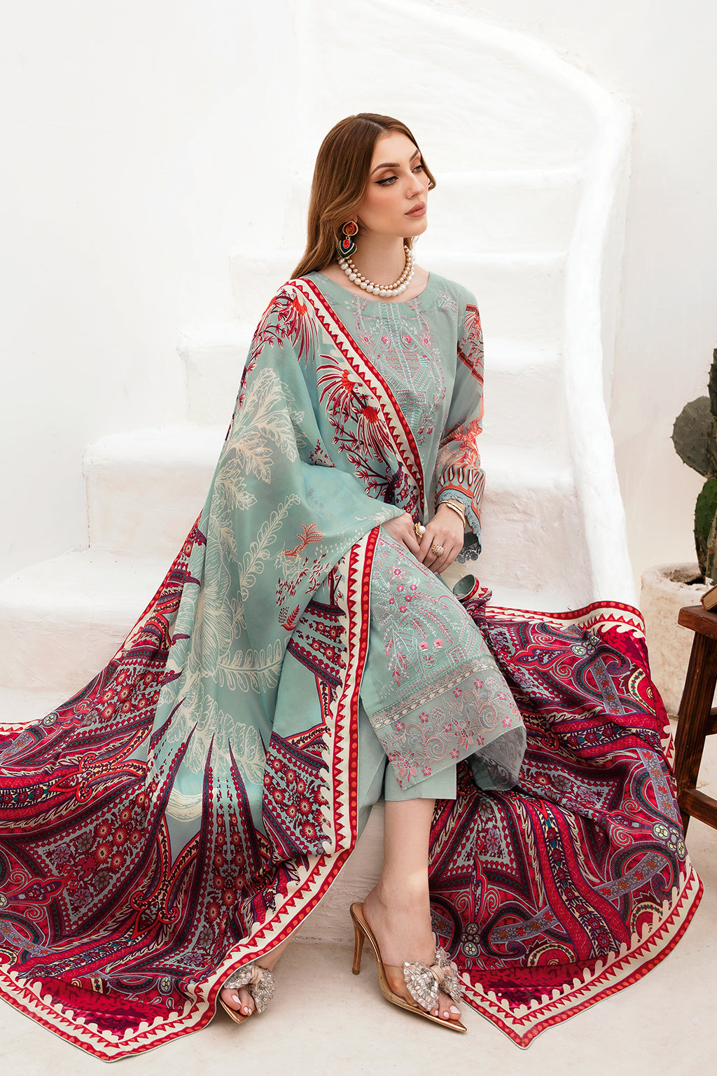 RAMSHA ‘GHAZAL’ | EMBROIDERED LAWN READYMADE | G-209