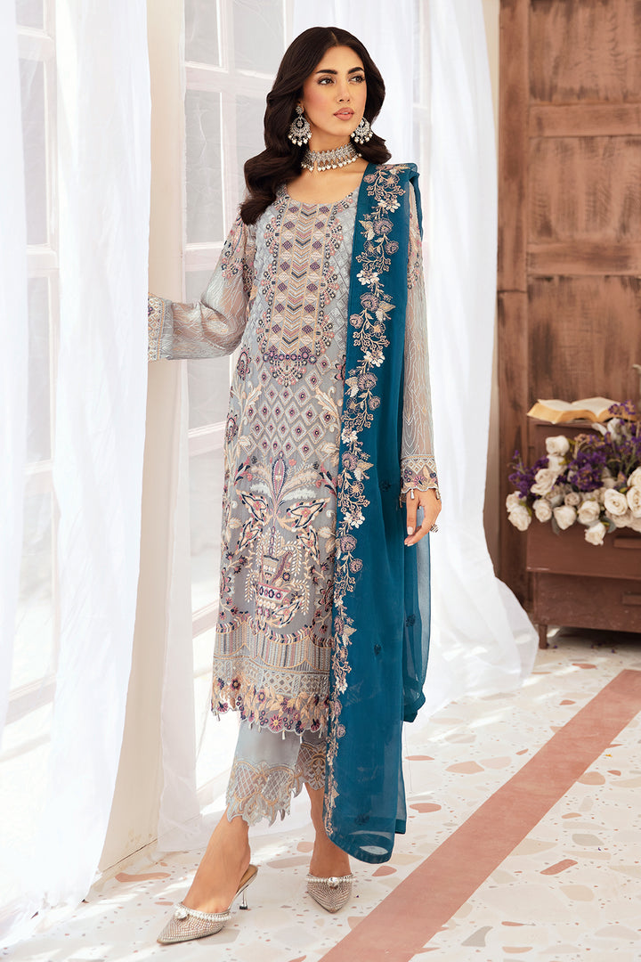 RAMSHA CHIFFON READY TO WEAR 3 PIECE SUITE F-2609