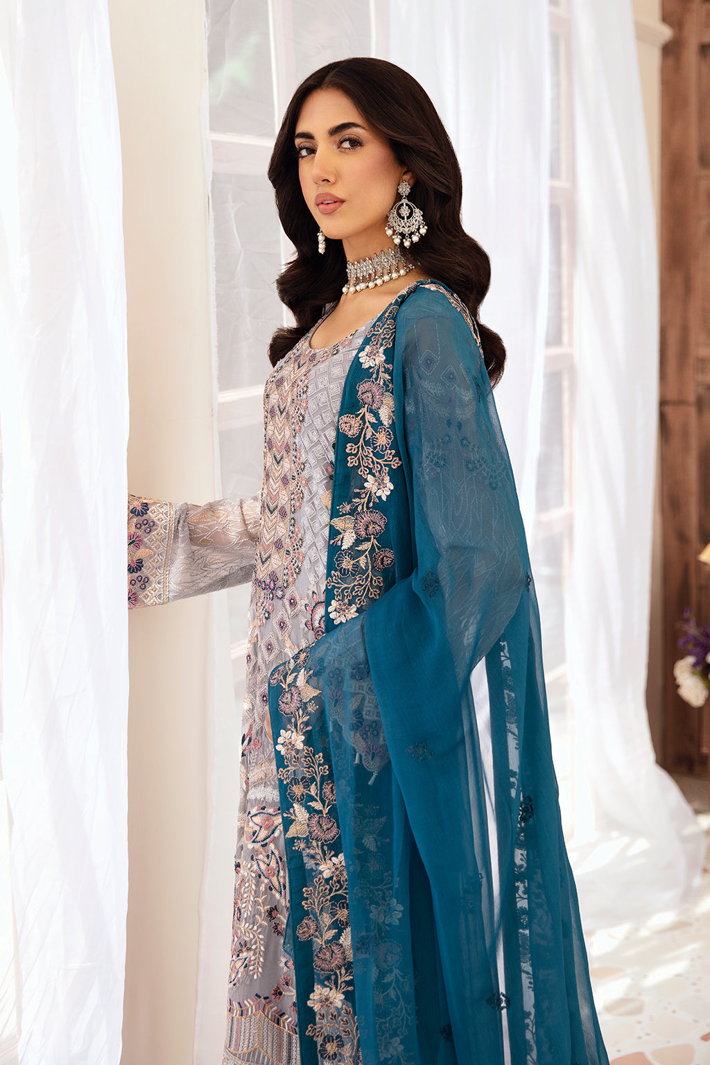 RAMSHA CHIFFON READY TO WEAR 3 PIECE SUITE F-2609