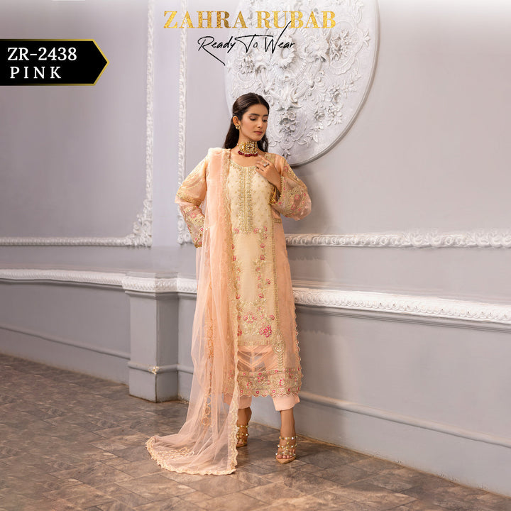 ZARAH RUBAB BY CHAMAK 3 PIECE READY TO WEAR