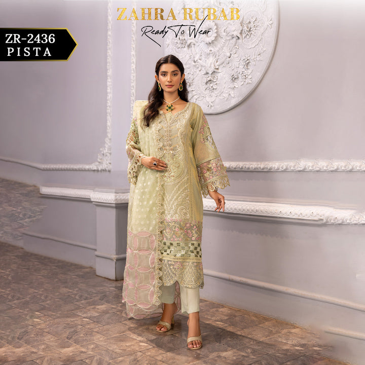 ZARAH RUBAB BY CHAMAK 3 PIECE READY TO WEAR