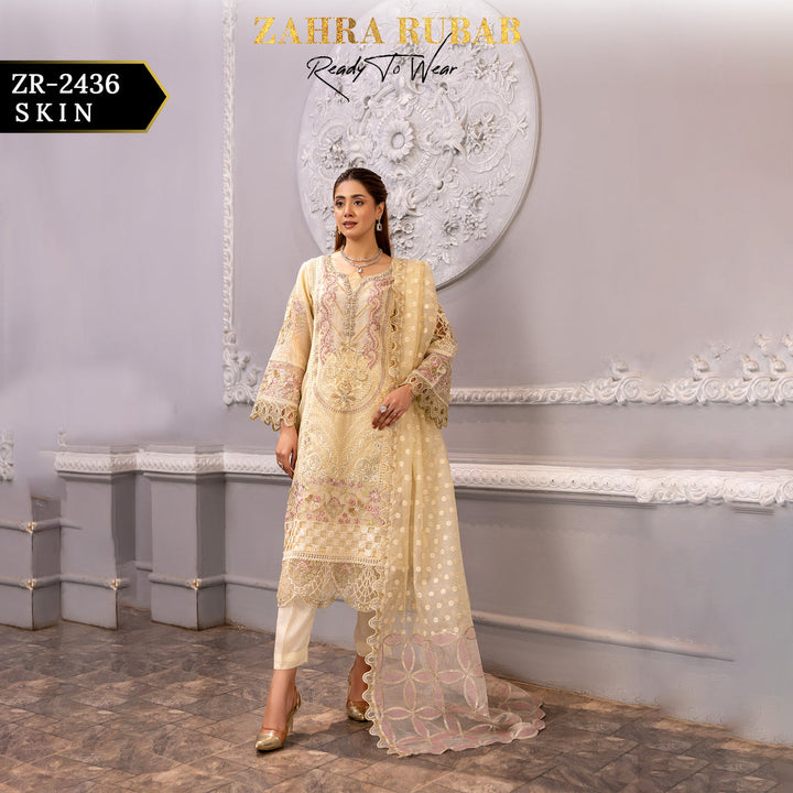 ZARAH RUBAB BY CHAMAK 3 PIECE READY TO WEAR