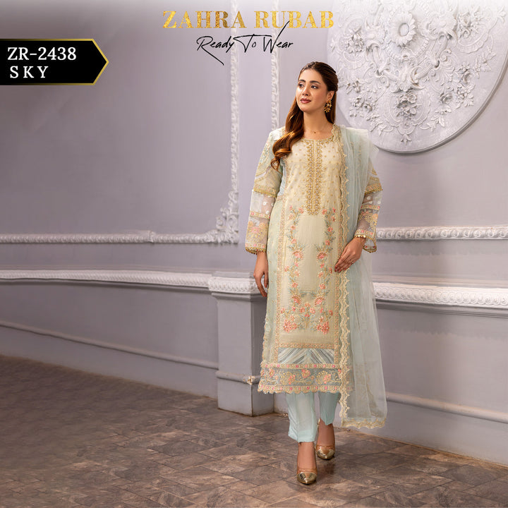 ZARAH RUBAB BY CHAMAK 3 PIECE READY TO WEAR