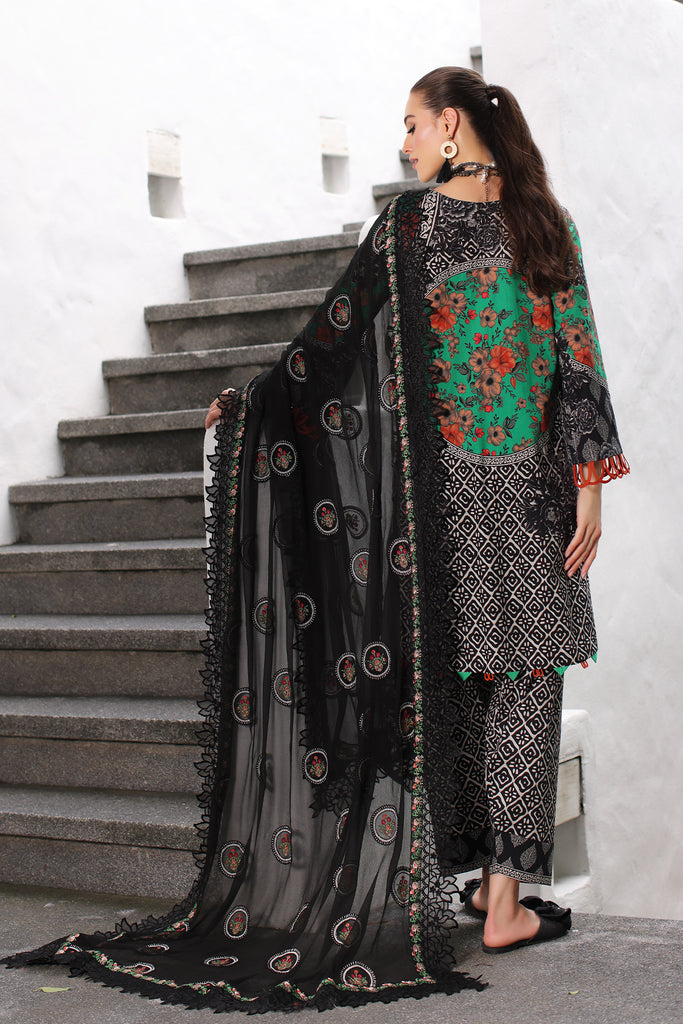 CHARIZMA - 3 PIECE READYMADE PRINTED LAWN SHIRT WITH EMBROIDERED CHIFFON DUPATTA PM4-09