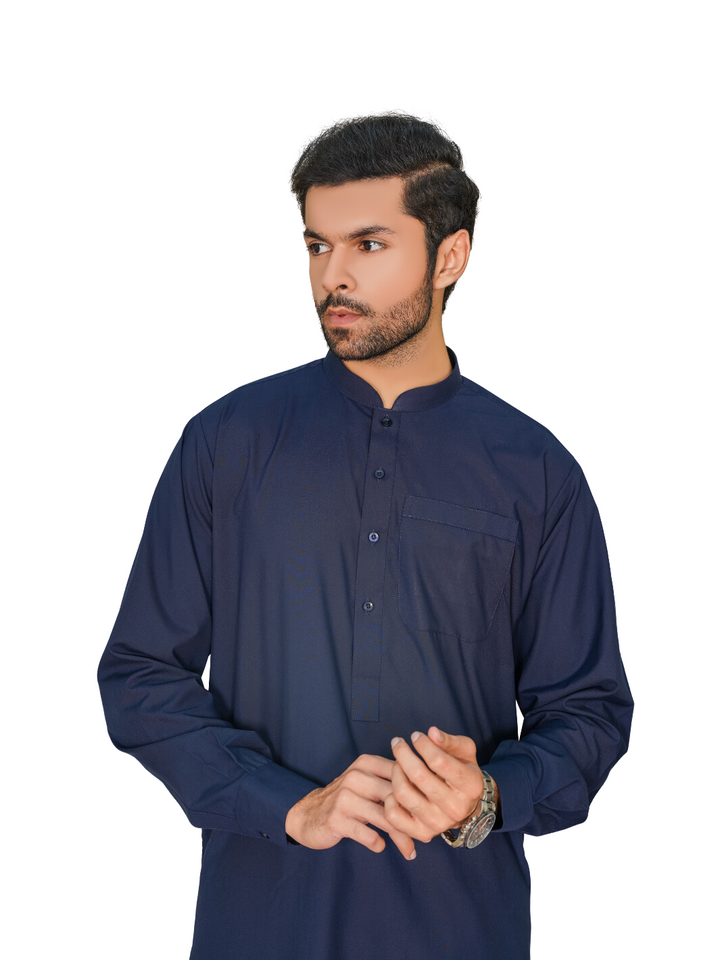 Men's Navy Blue Shirt & Trouser Ready To Wear