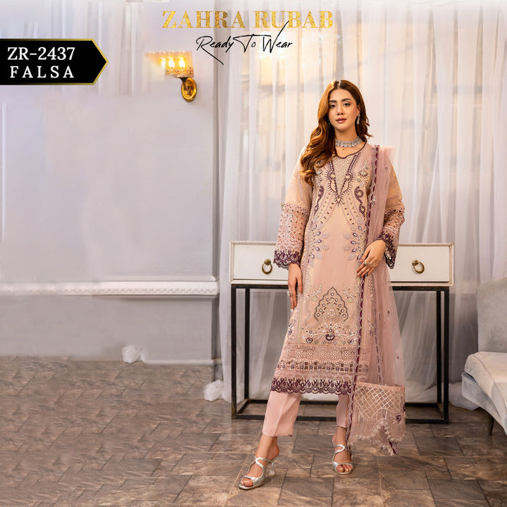 ZARAH RUBAB BY CHAMAK 3 PIECE READY TO WEAR