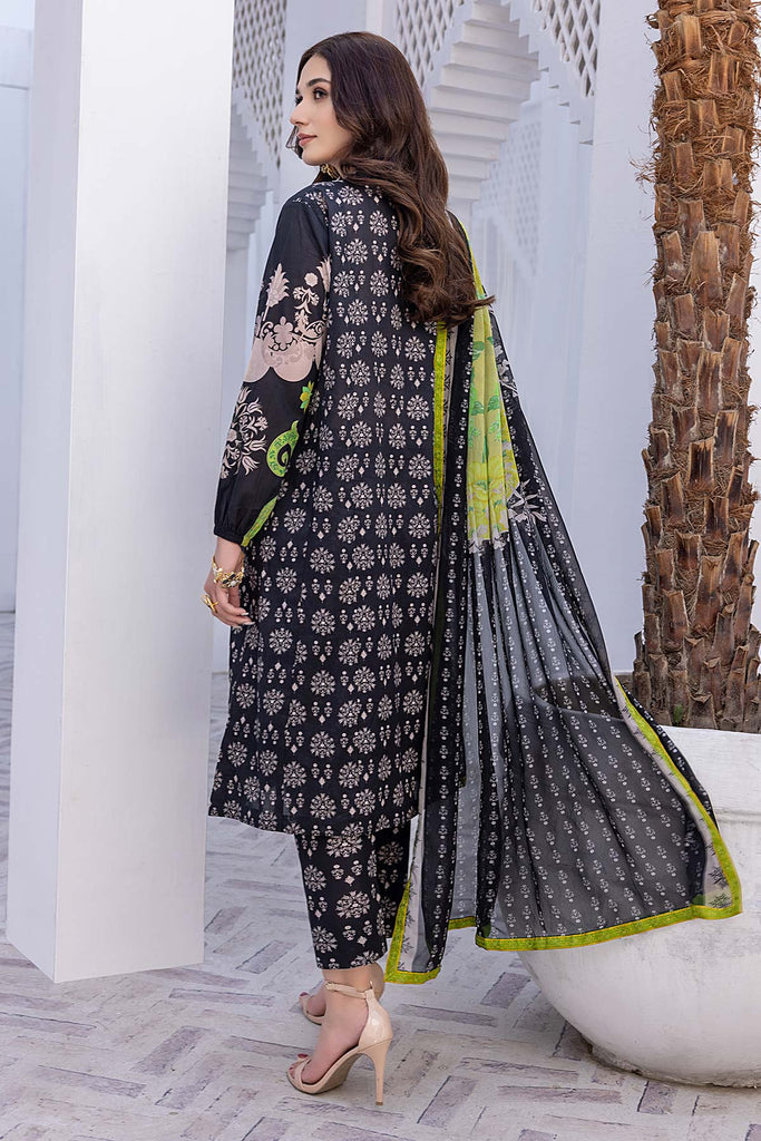 3-Pc Charizma stitched Embroidered Lawn Shirt With Embroidered Chiffon Dupatta BWS23-07