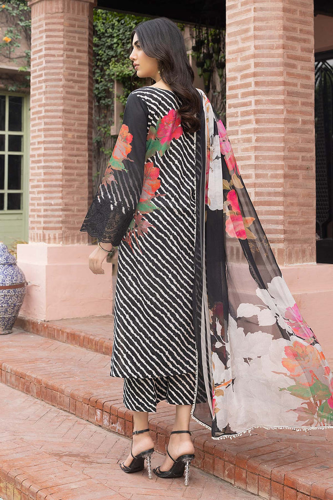 Charizma 3-Pc stitched Printed Embroidered Lawn Suit With Embroidered Chiffon Dupatta CRB23-14B