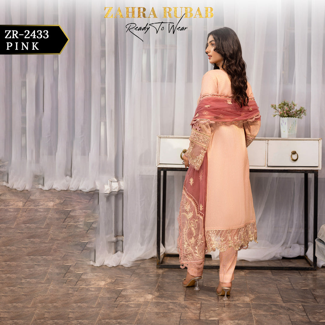 ZARAH RUBAB BY CHAMAK 3 PIECE READY TO WEAR