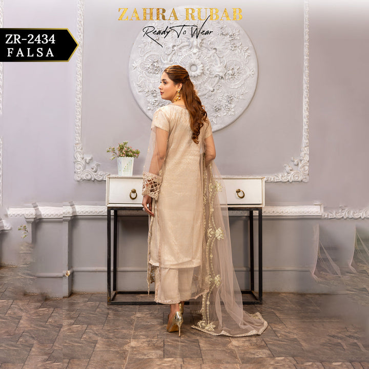 ZARAH RUBAB BY CHAMAK 3 PIECE READY TO WEAR