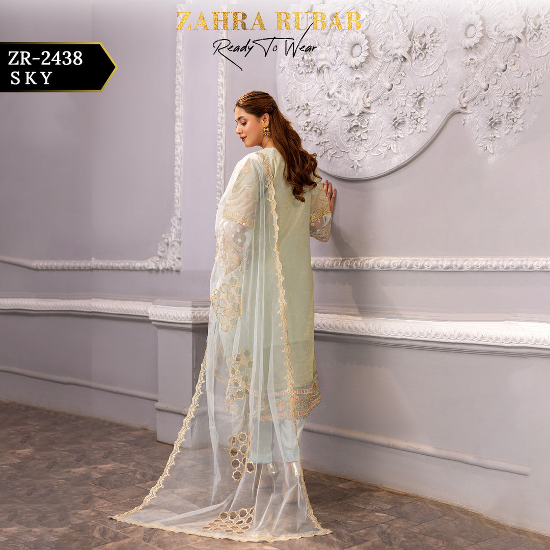 ZARAH RUBAB BY CHAMAK 3 PIECE READY TO WEAR