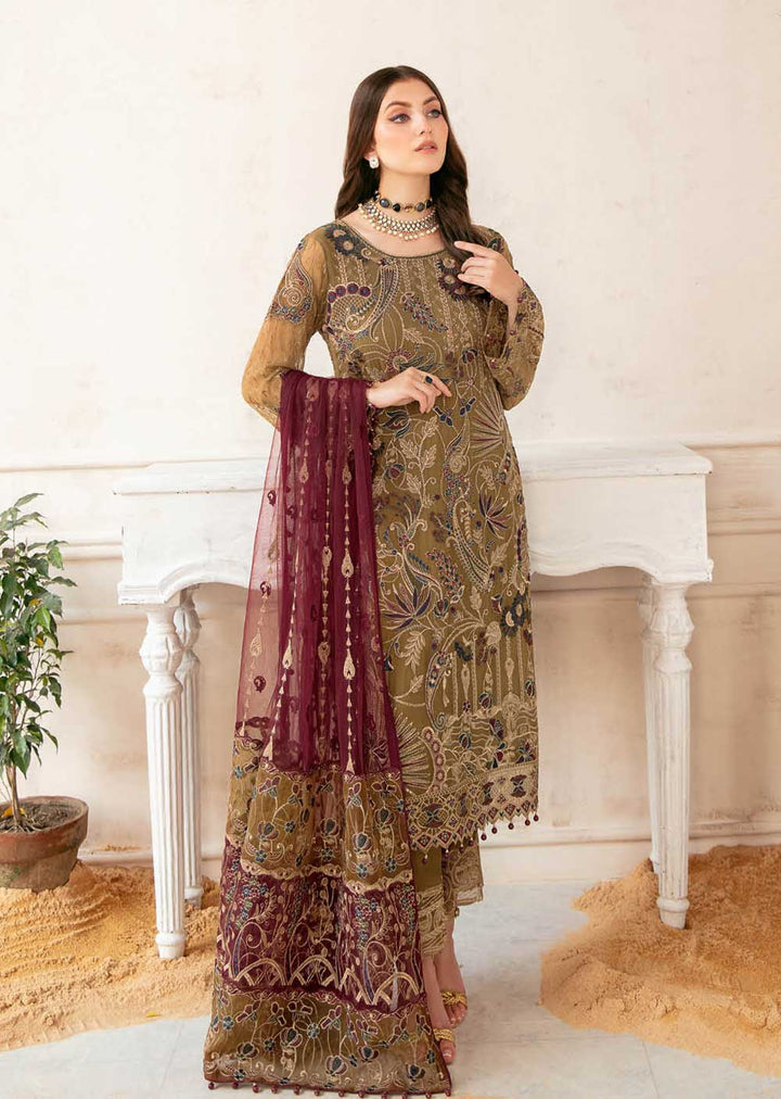 F-2203 - stitched - Chiffon Collection by Ramsha Vol 22