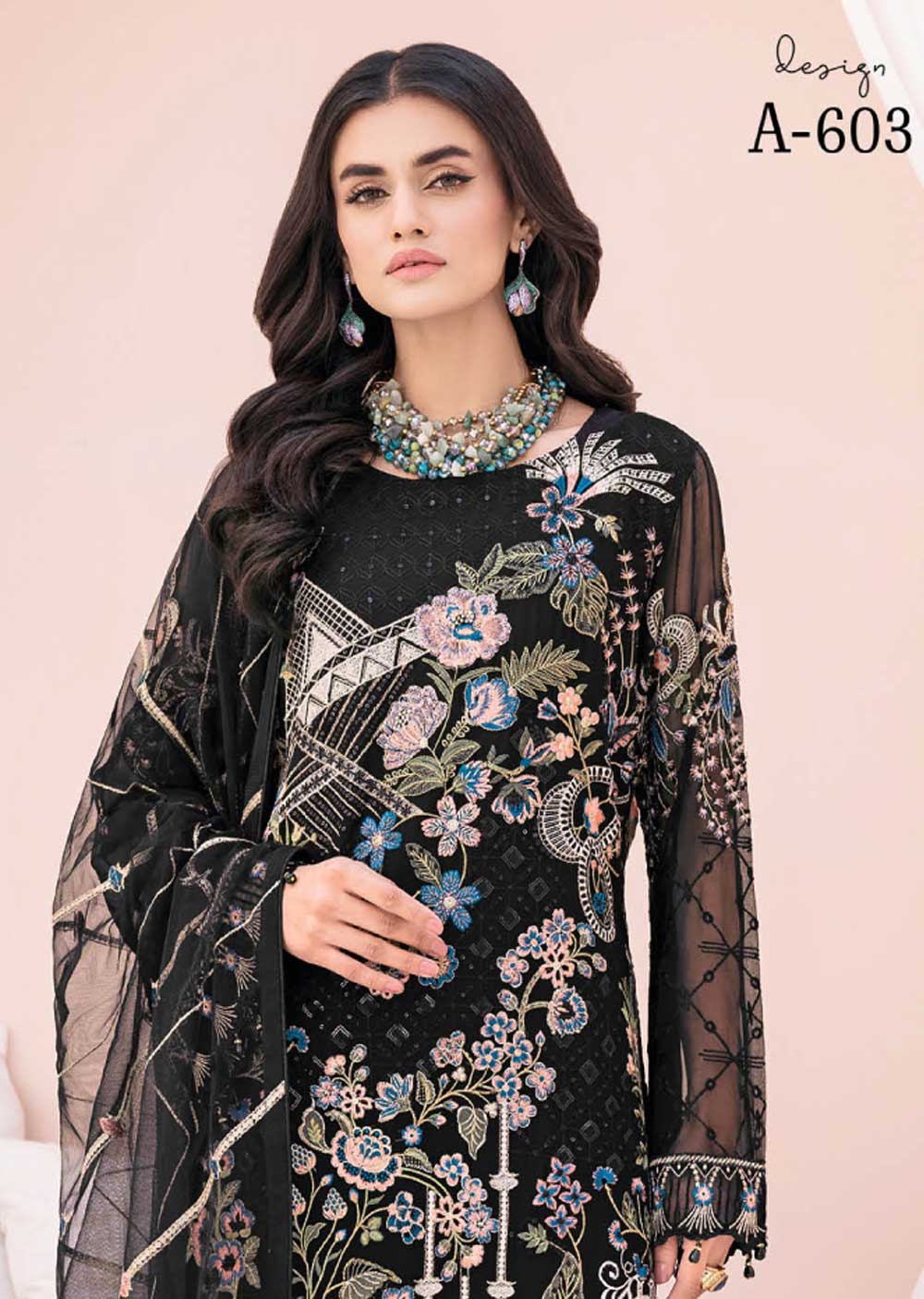 Ramsha Chevron Chiffon Collection Vol 06 A-603