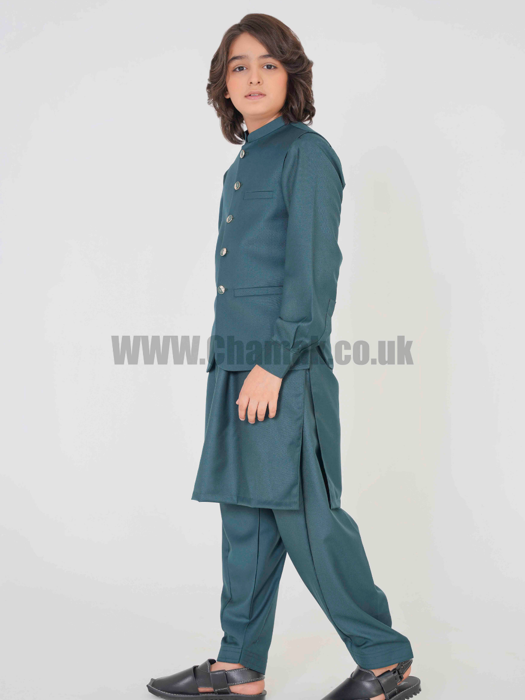 Men's & Boys WaistCoat & Kameez Shalwar Sets MZ-204