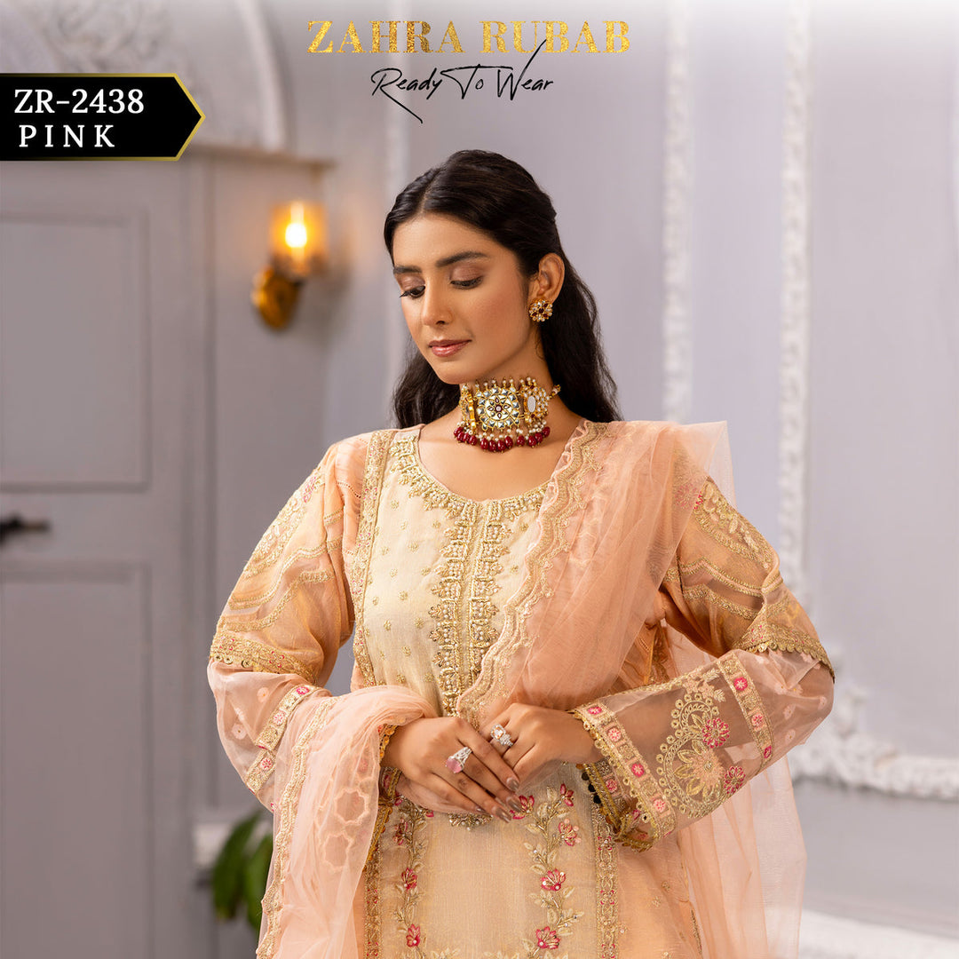 ZARAH RUBAB BY CHAMAK 3 PIECE READY TO WEAR