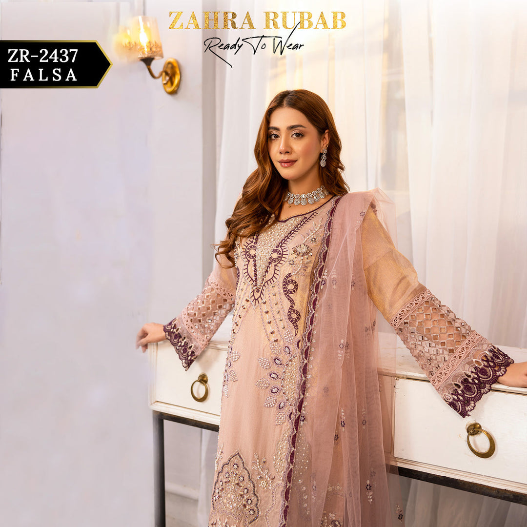 ZARAH RUBAB BY CHAMAK 3 PIECE READY TO WEAR