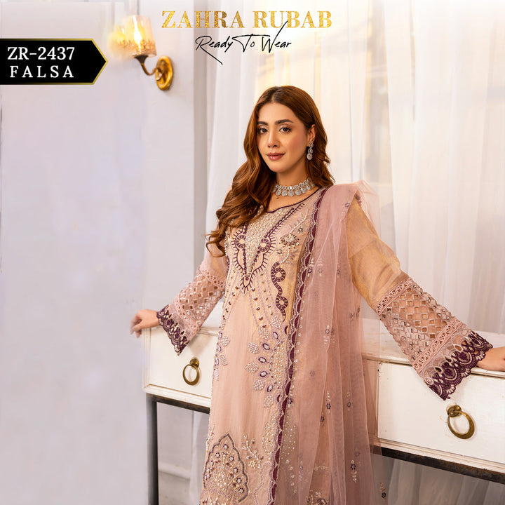 ZARAH RUBAB BY CHAMAK 3 PIECE READY TO WEAR