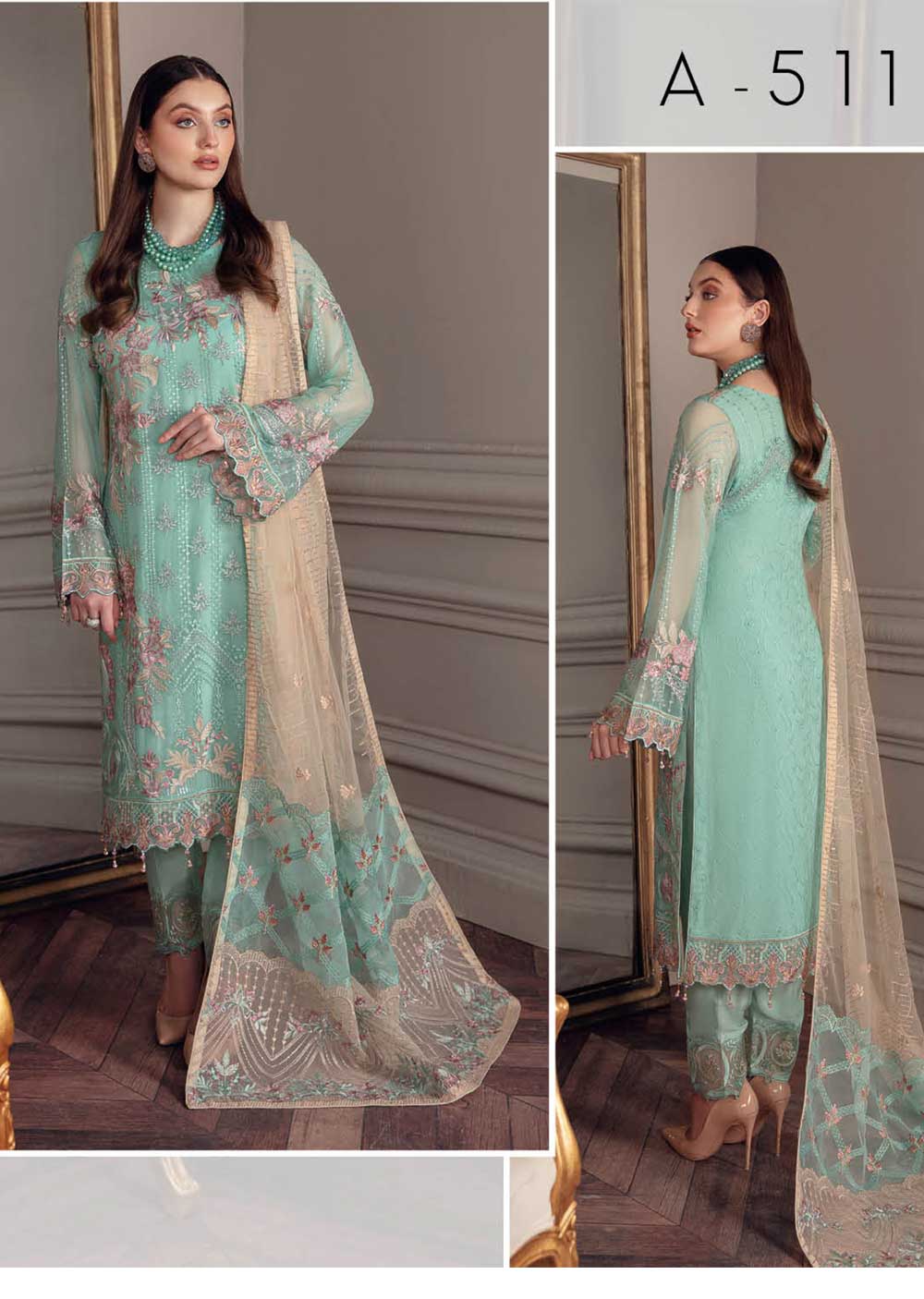 A-511-R - Readymade - Chevron Chiffon Collection Vol 5 by Ramsha