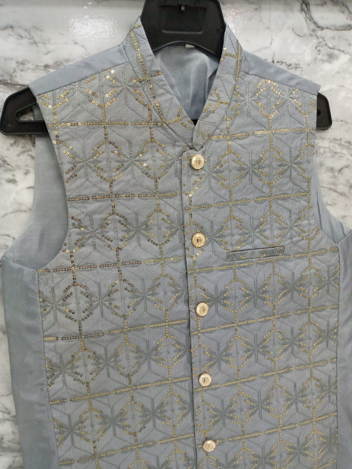 Men's Grey Fancy Waistcoat