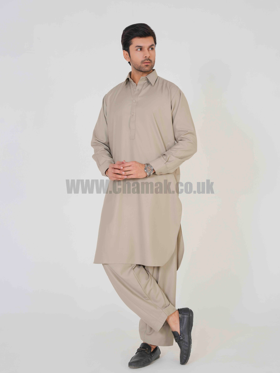 Men's Plain Collar Premium Kameez Shalwar MZ-203