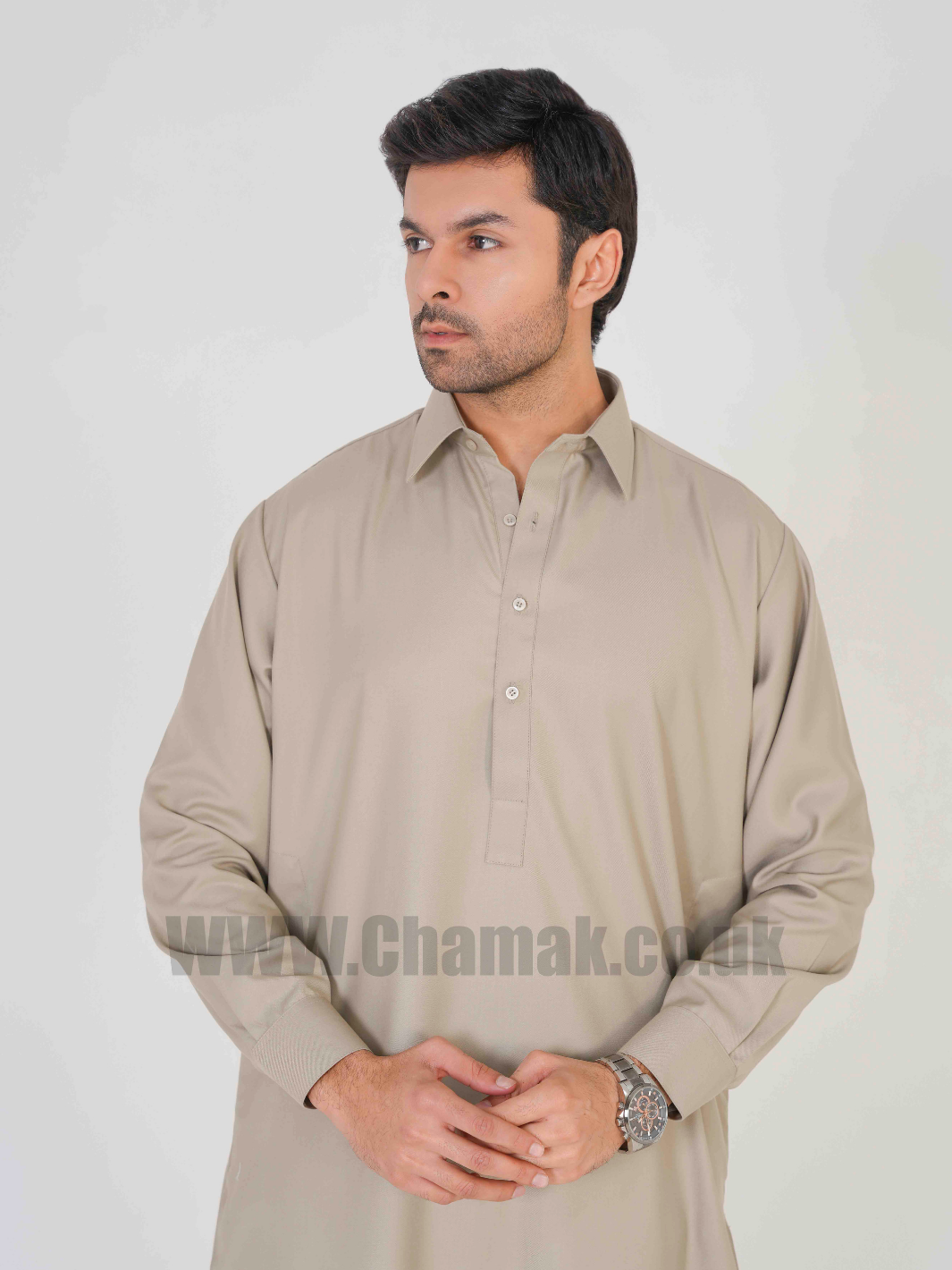 Men's Plain Collar Premium Kameez Shalwar MZ-203