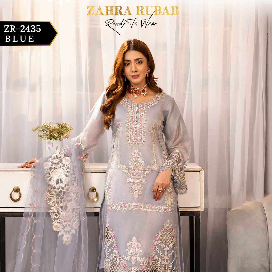 ZARAH RUBAB BY CHAMAK 3 PIECE READY TO WEAR