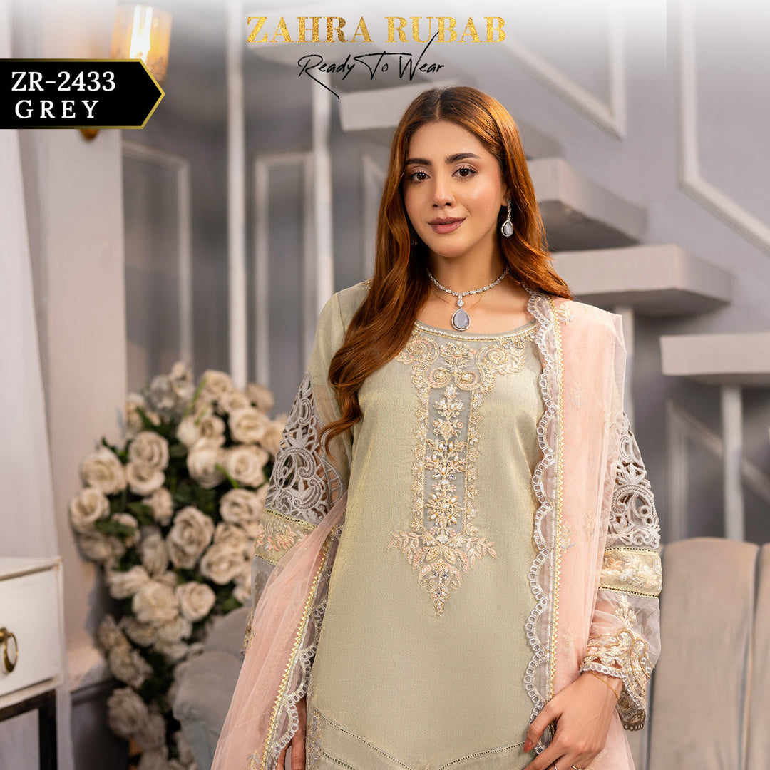 ZARAH RUBAB BY CHAMAK 3 PIECE READY TO WEAR